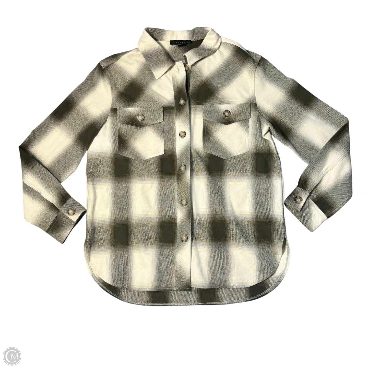 Jacket Shirt By Sanctuary In Plaid Pattern, Size: S