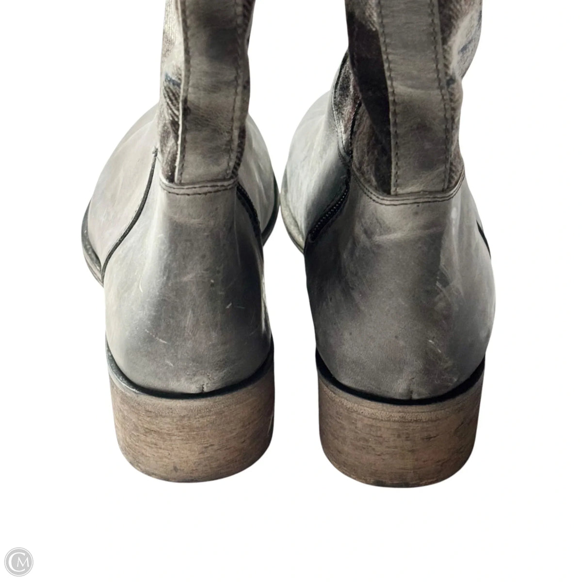 Boots Leather By Charles David In Plaid Pattern, Size: 9.5