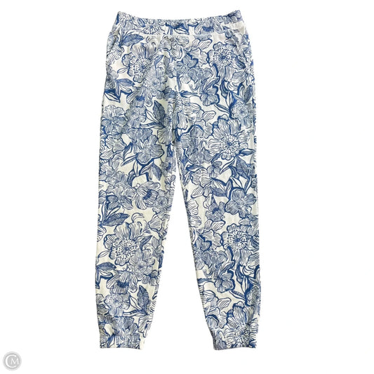 Pants Designer By Lilly Pulitzer In Blue & White, Size: M