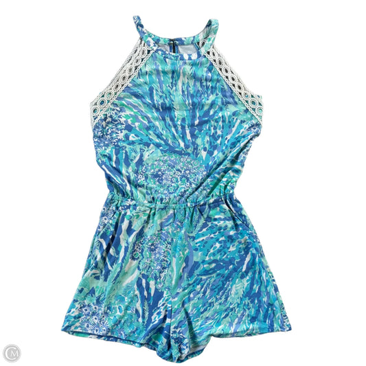 Romper Designer By Lilly Pulitzer In Blue, Size: S