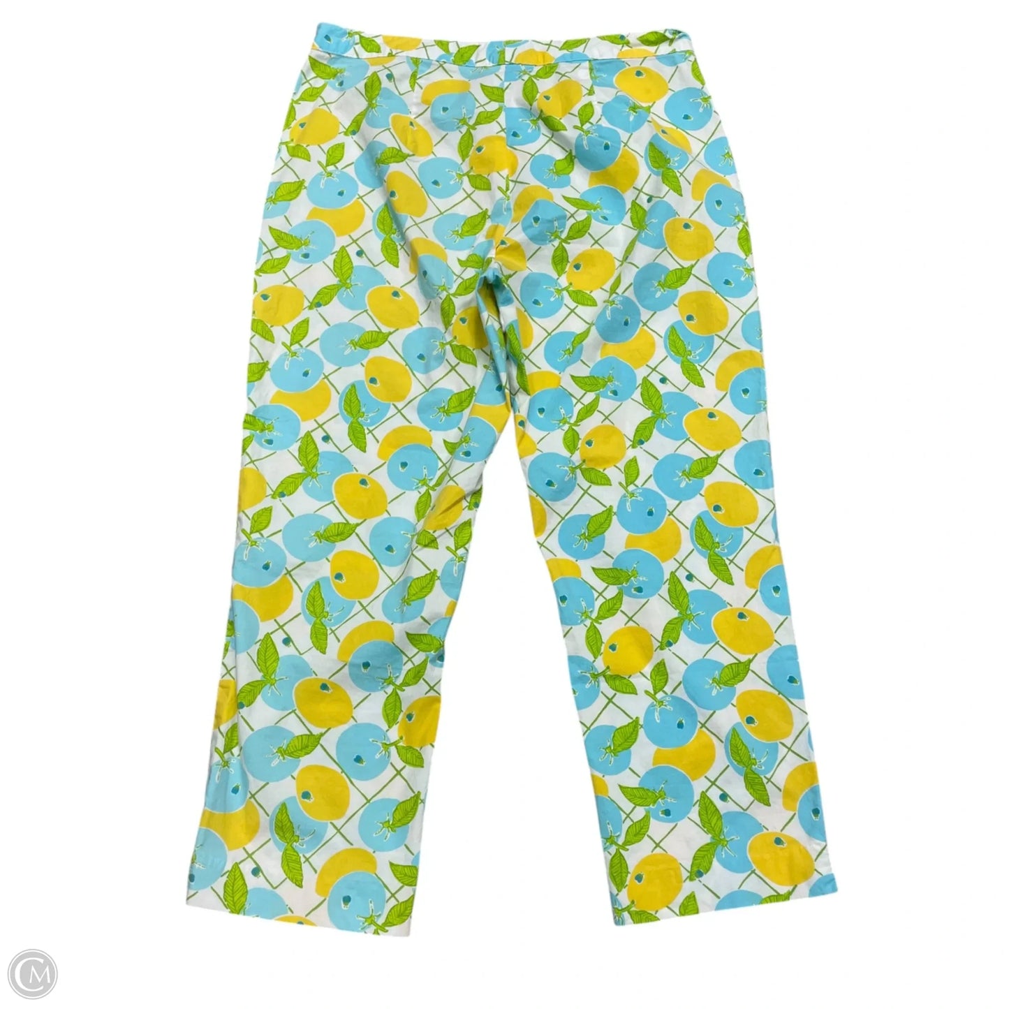 Pants Designer By Lilly Pulitzer In Blue & Yellow, Size: 10