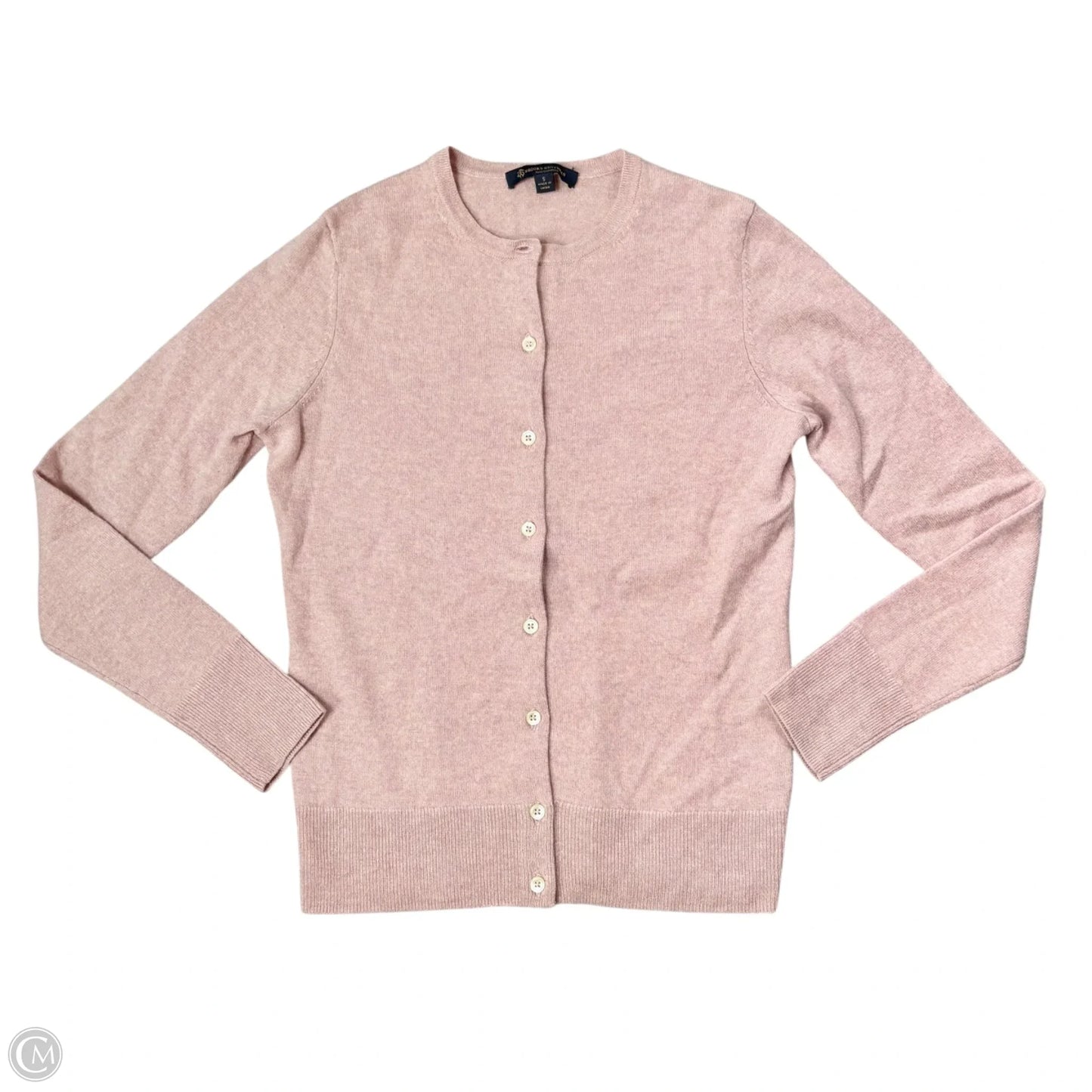 Sweater Cardigan Cashmere By Brooks Brothers In Pink, Size: S
