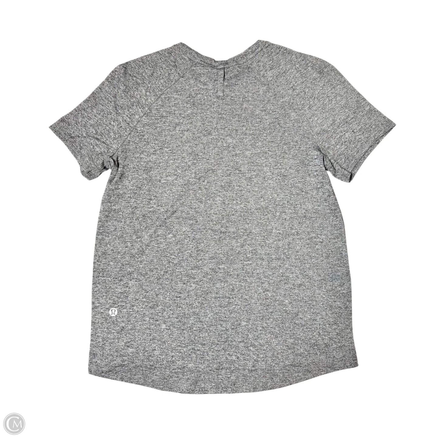 Athletic Top Short Sleeve By Lululemon In Grey, Size: S
