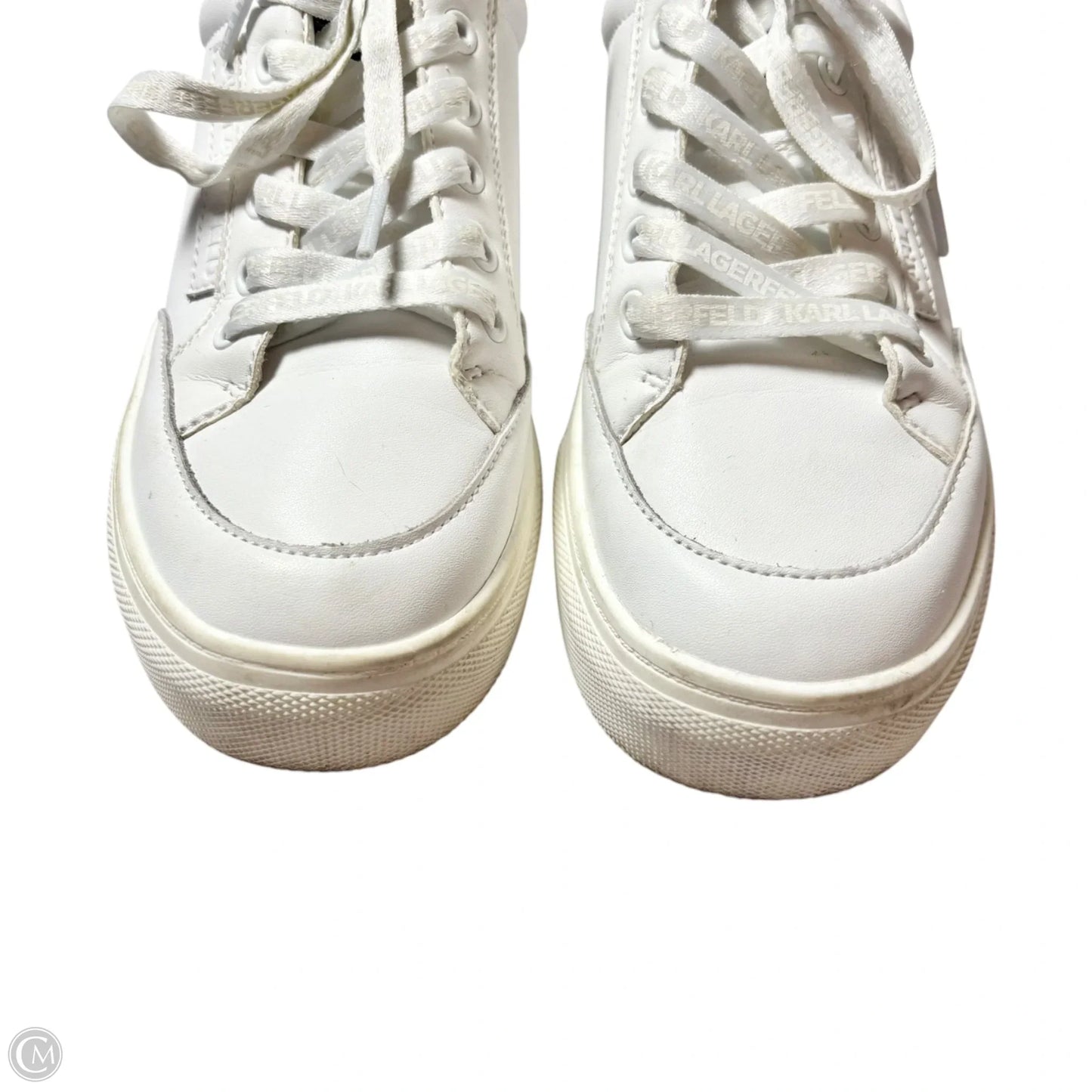 Shoes Designer By Karl Lagerfeld In White, Size: 6