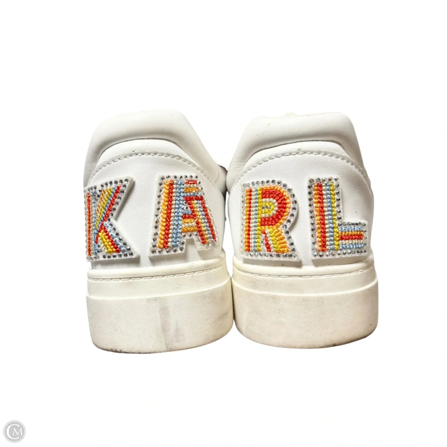 Shoes Designer By Karl Lagerfeld In White, Size: 6