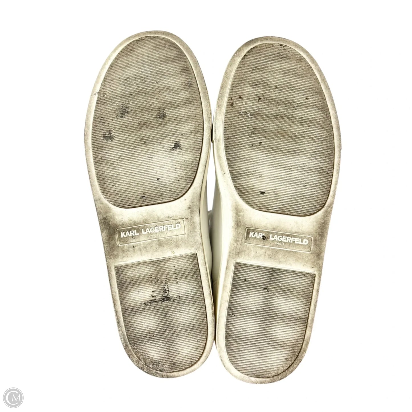 Shoes Designer By Karl Lagerfeld In White, Size: 6