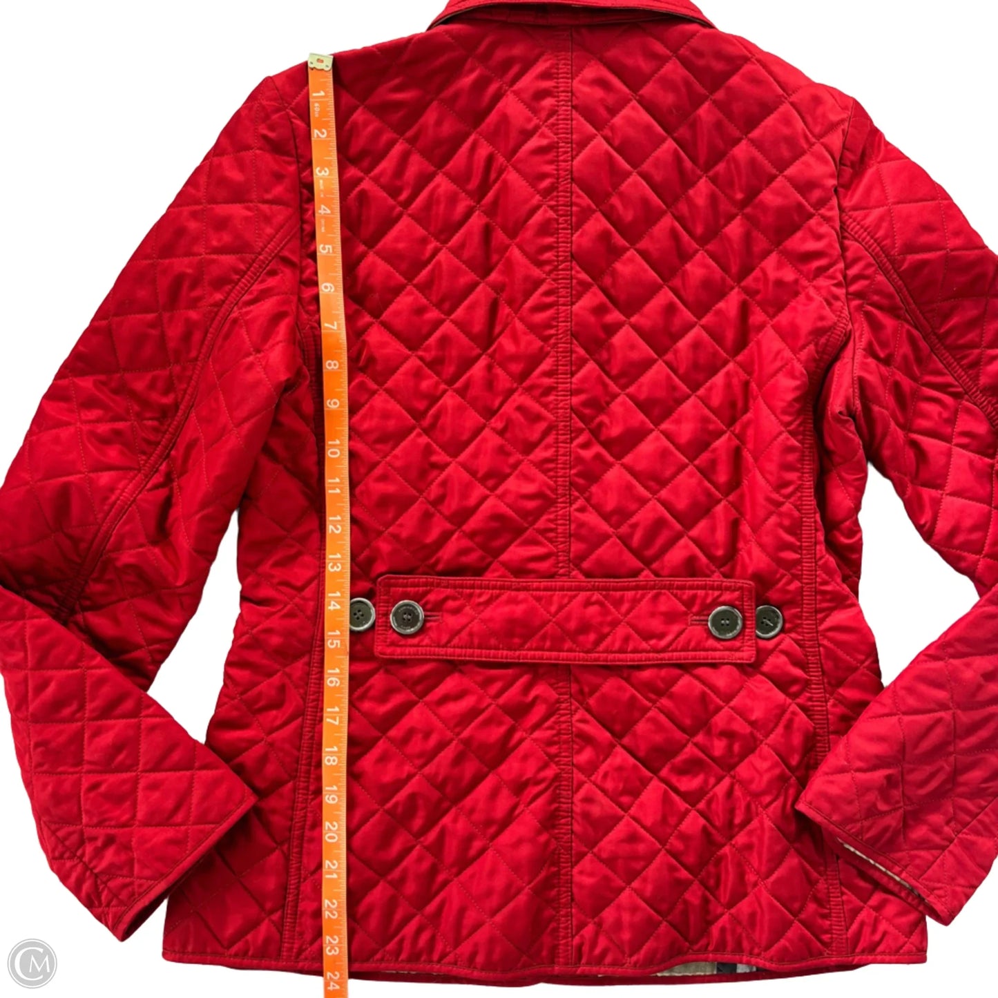 Jacket Luxury Designer By Burberry In Red, Size: S