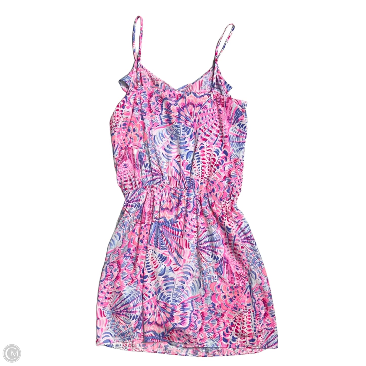 Romper Designer By Lilly Pulitzer In Pink & Purple, Size: S