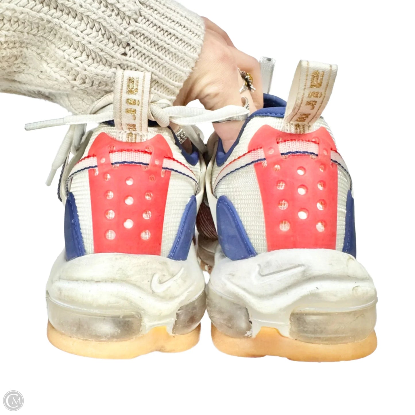 Shoes Sneakers By Nike In Blue & Red & White, Size: 9