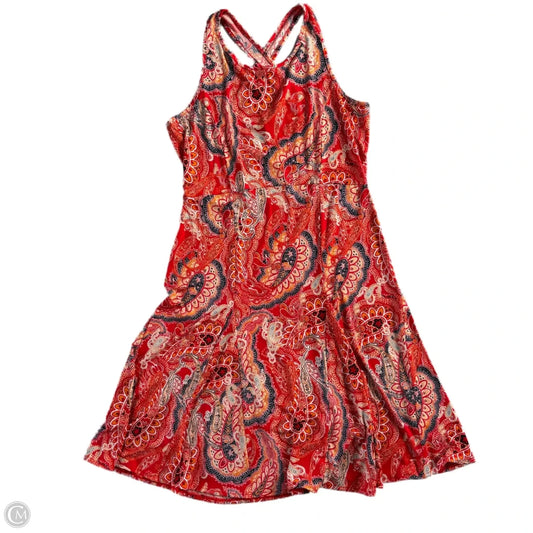 Dress Casual Midi By Banana Republic In Paisley Print, Size: M