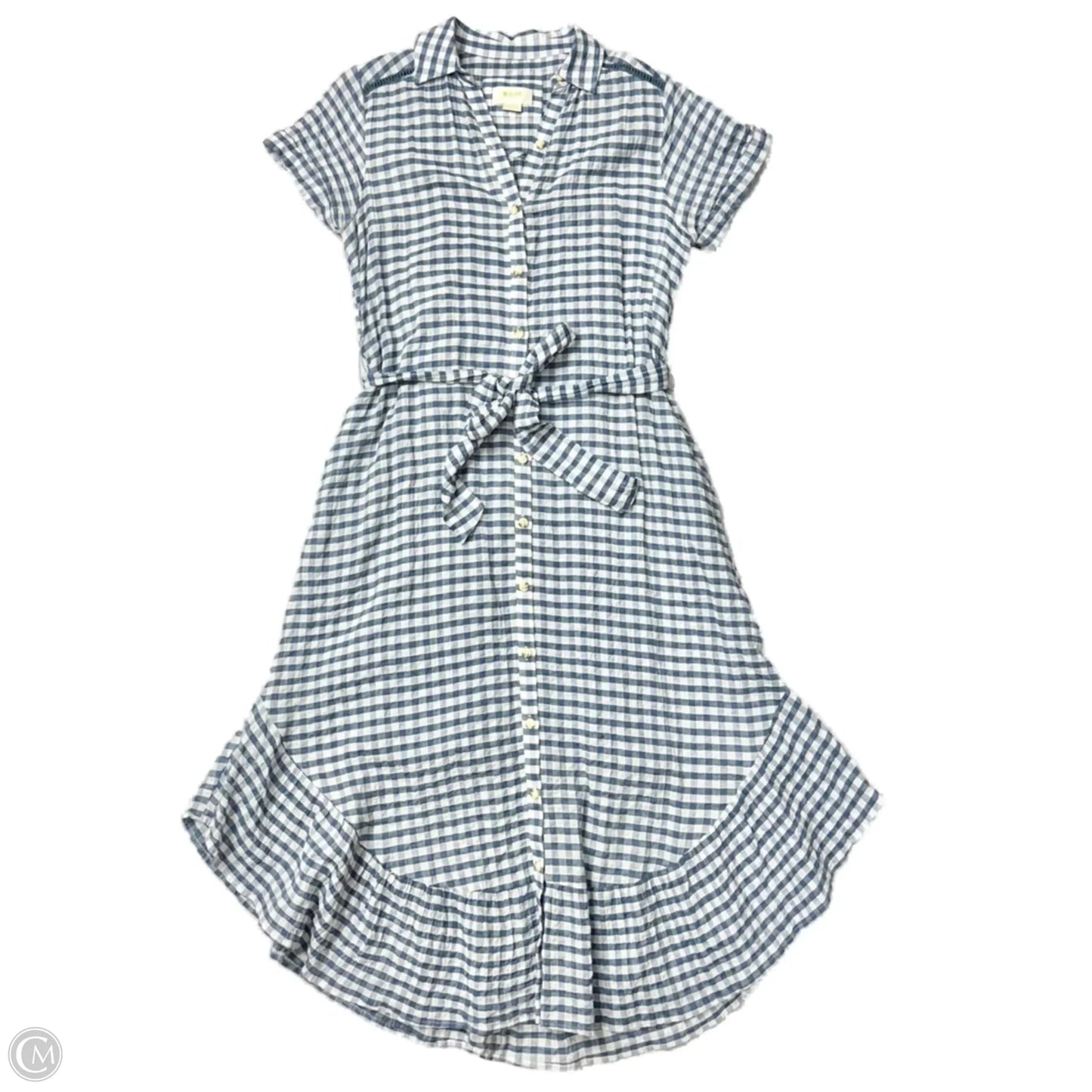 Dress Casual Midi By Maeve In Checkered Pattern, Size: Xs