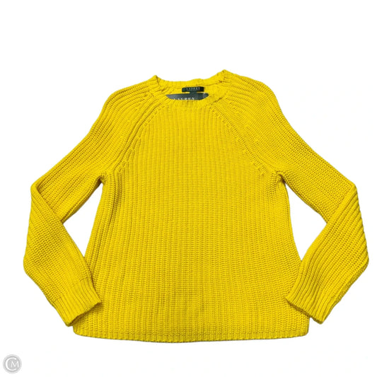 Sweater By Lauren By Ralph Lauren In Yellow, Size: M