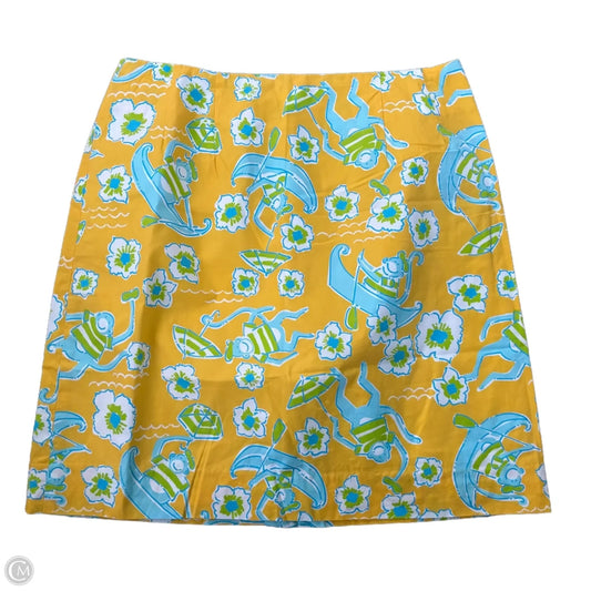 Skirt Designer By Lilly Pulitzer In Blue & Yellow, Size: S