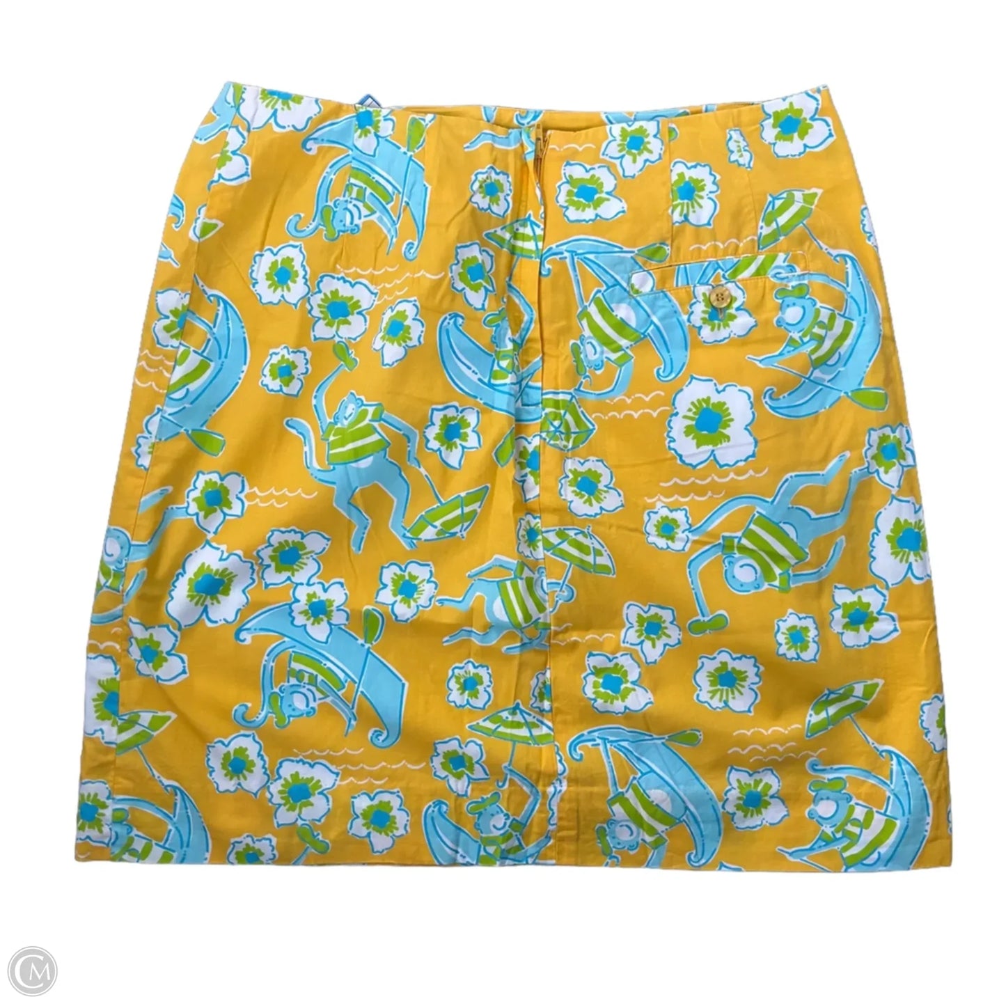 Skirt Designer By Lilly Pulitzer In Blue & Yellow, Size: S