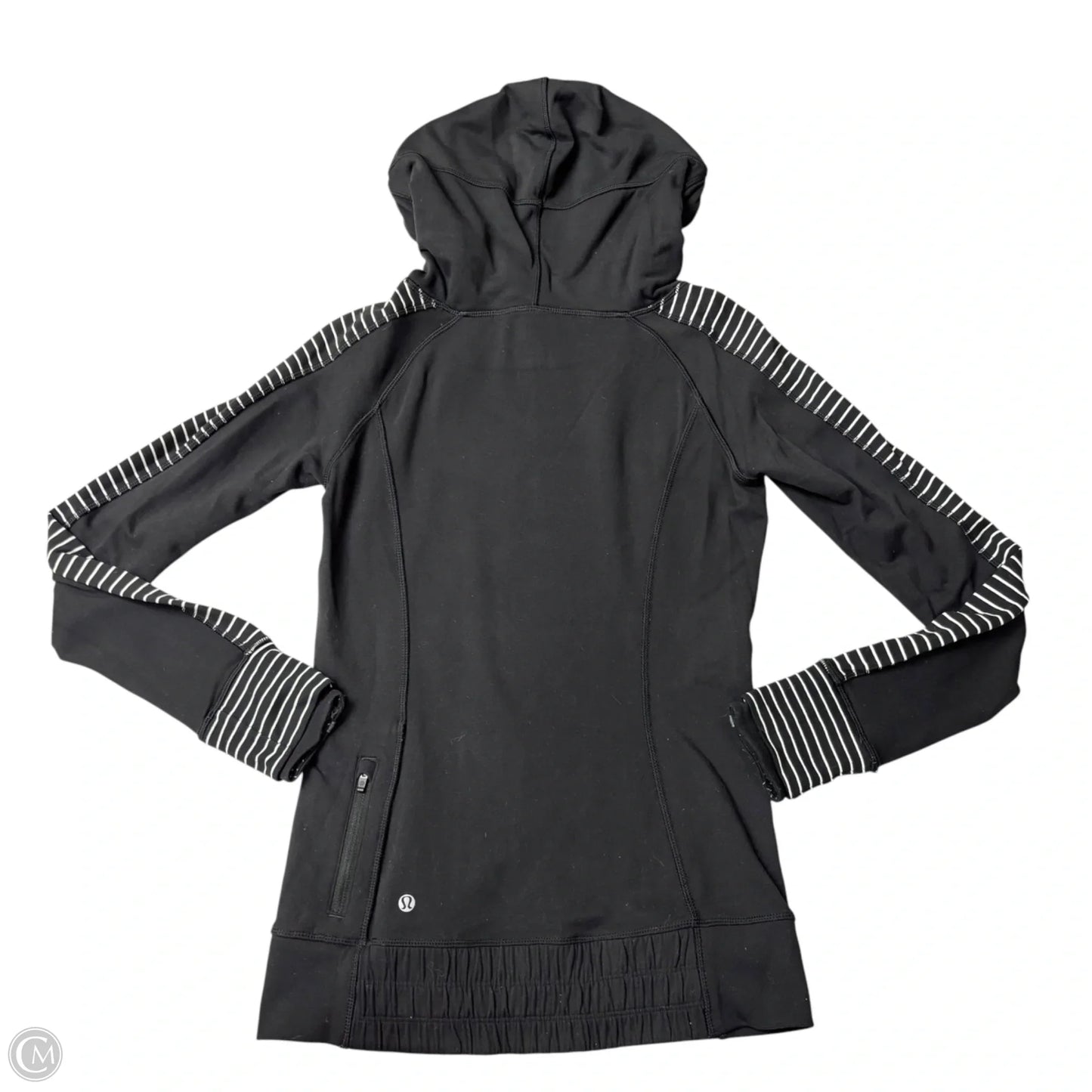 Athletic Sweatshirt Hoodie By Lululemon In Black & White, Size: S