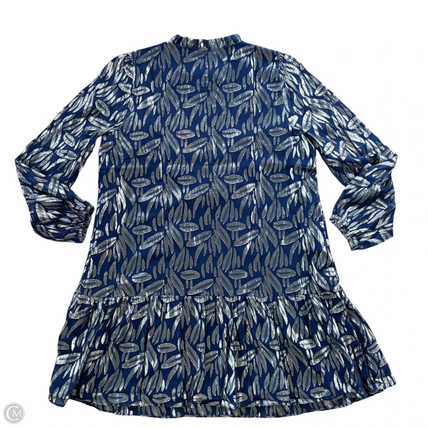 Dress Designer By Lilly Pulitzer In Blue & Gold, Size: L