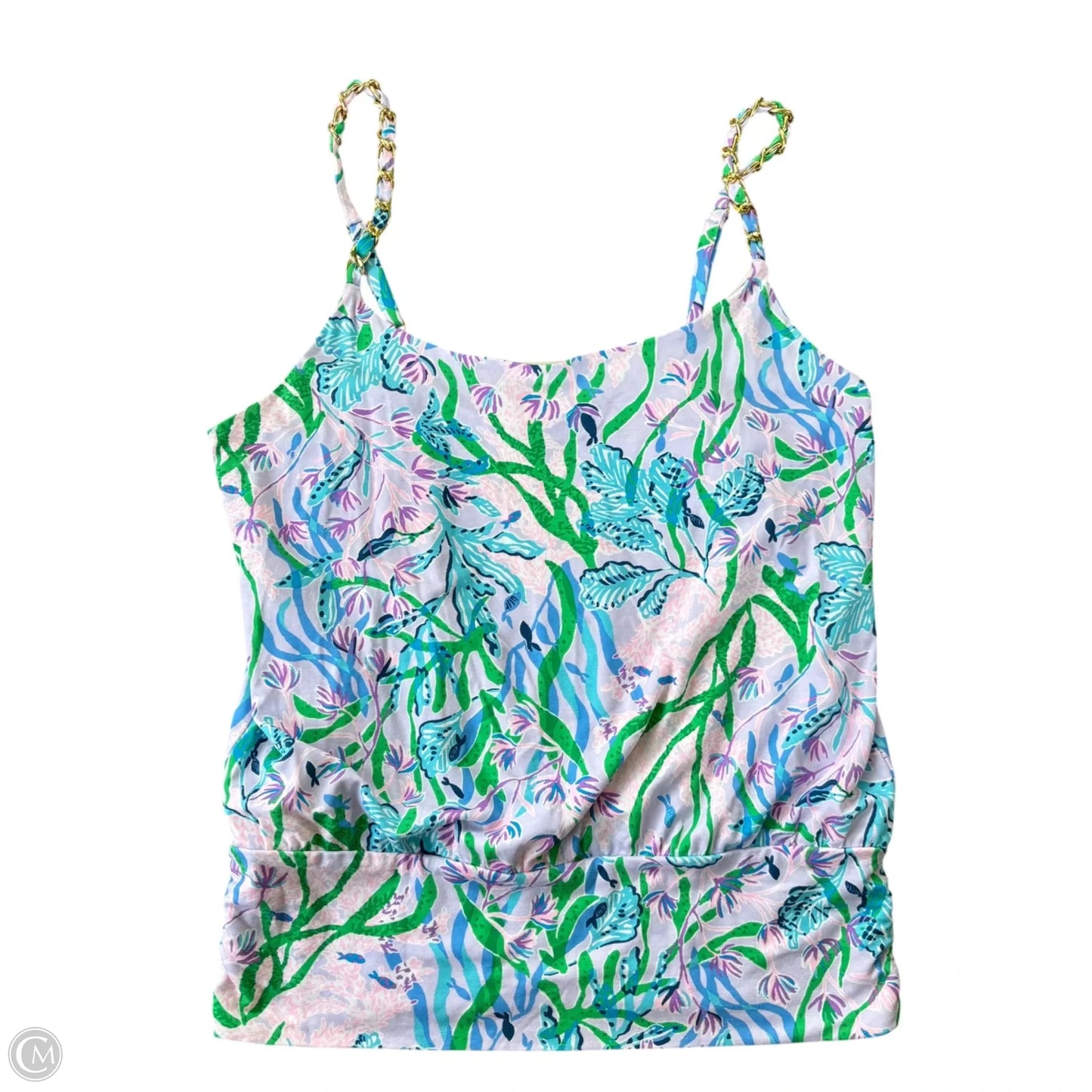 Tank Top Designer By Lilly Pulitzer In Green & Purple, Size: S