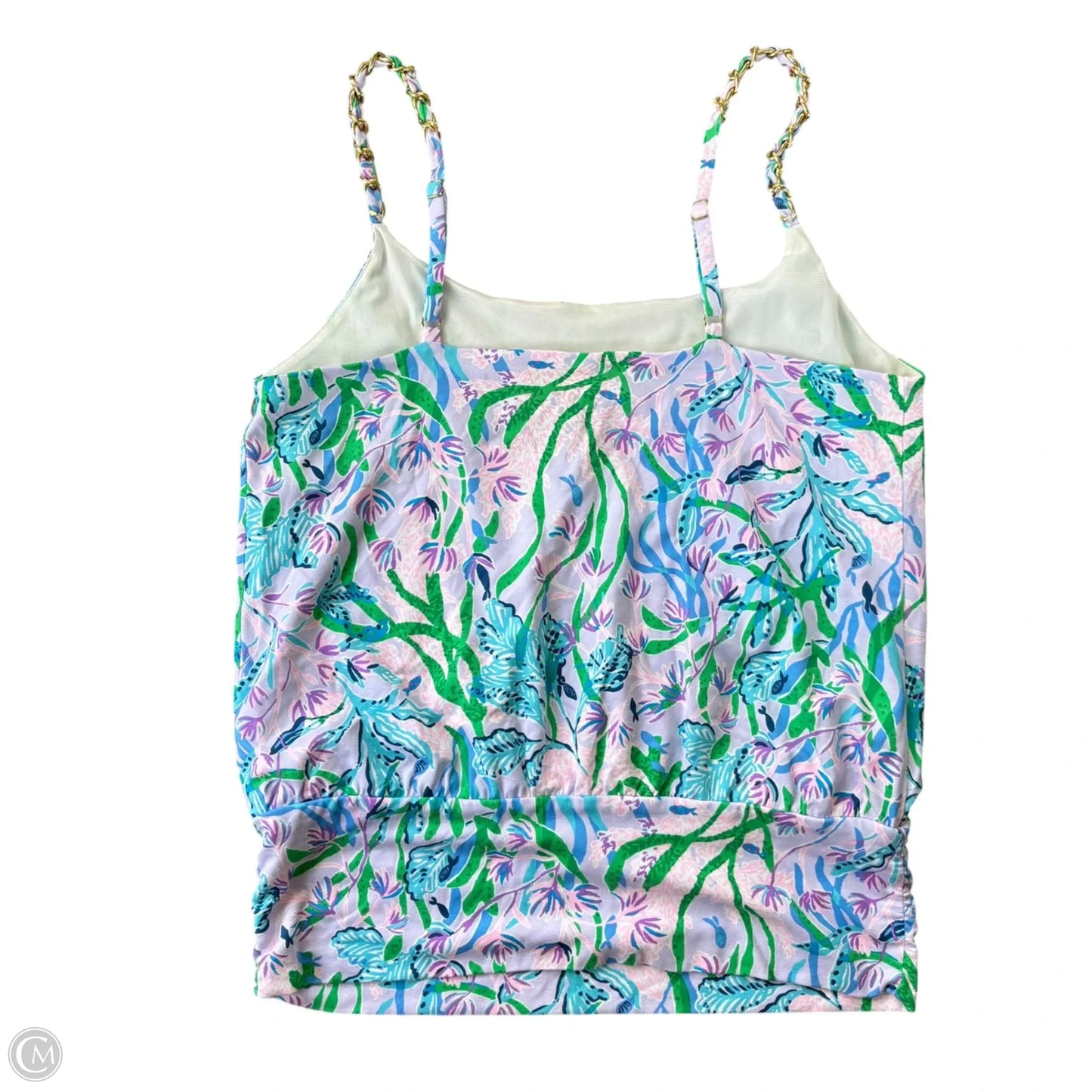 Tank Top Designer By Lilly Pulitzer In Green & Purple, Size: S