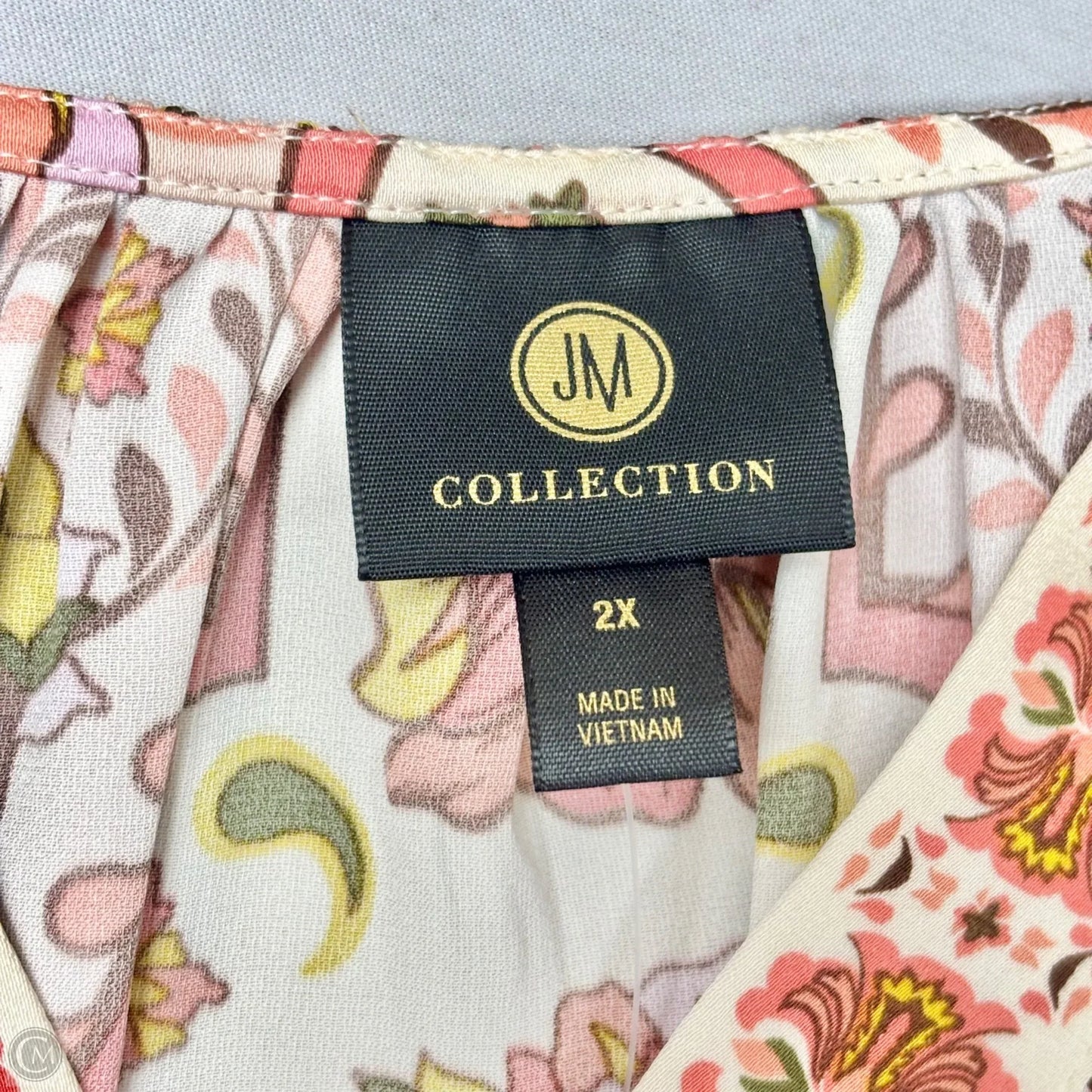 Pants Set 2pc By Jm Collections In Cream & Orange, Size: 2x