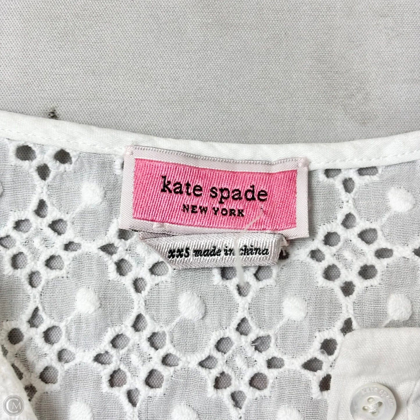 Top Sleeveless Designer By Kate Spade In White, Size: Xxs