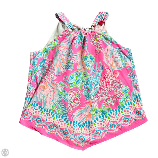 Top Sleeveless Designer By Lilly Pulitzer In Blue & Pink, Size: S