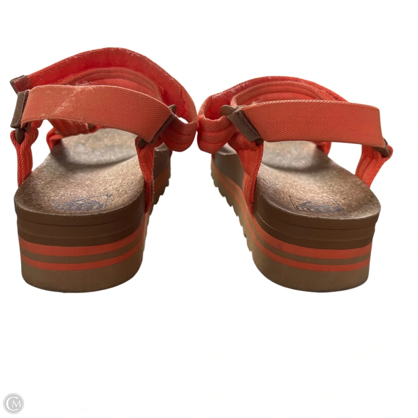Sandals Heels Wedge By Reef In Orange, Size: 8.5