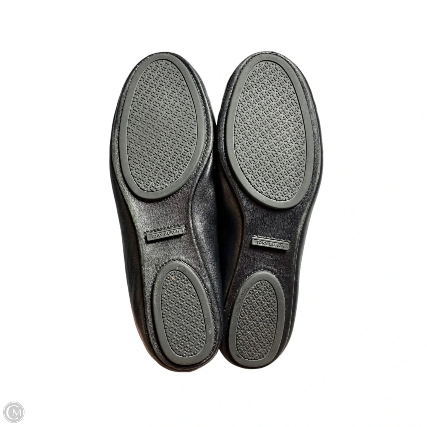 Shoes Designer By Tory Burch In Black & Gold, Size: 9