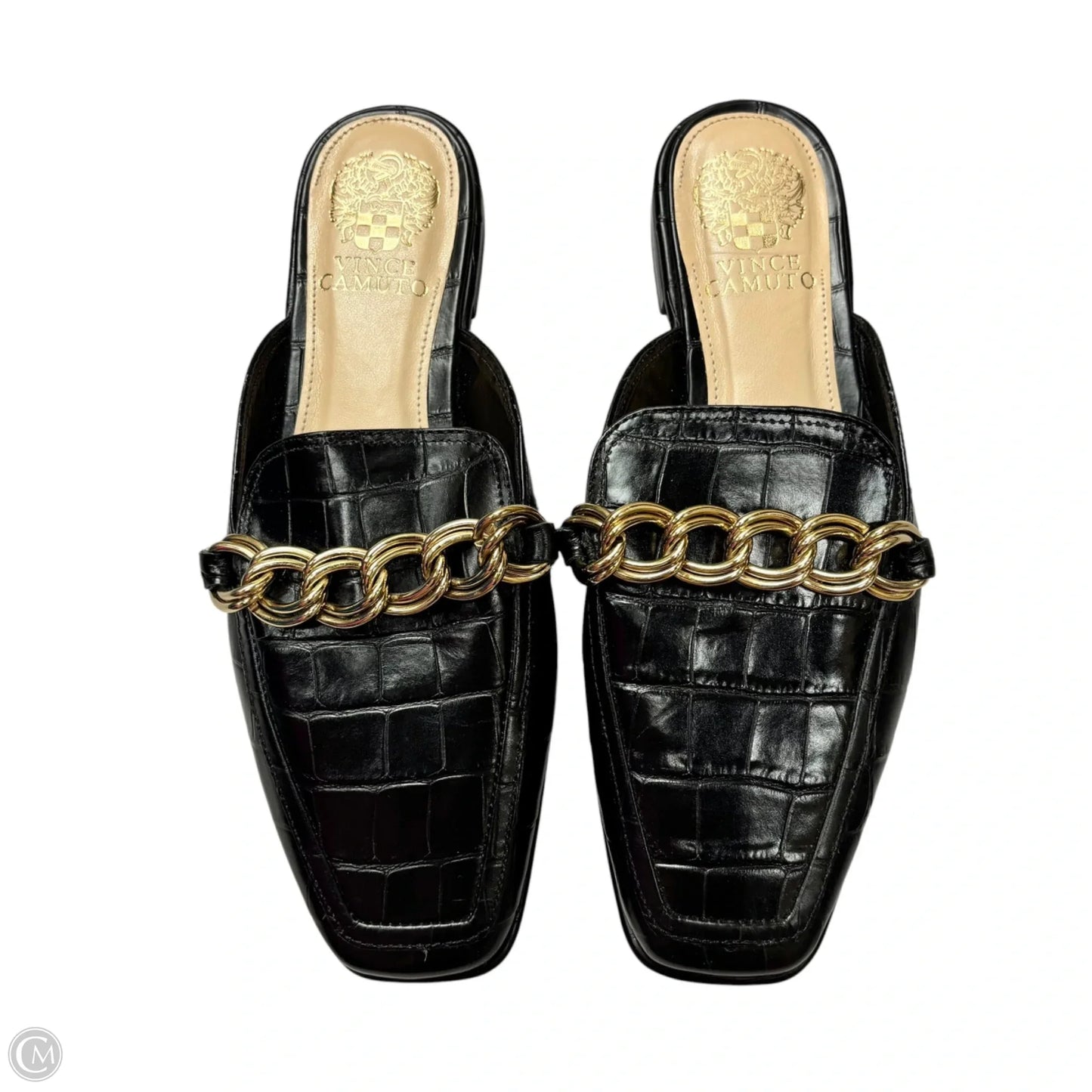 Shoes Flats By Vince Camuto In Black & Gold, Size: 7.5