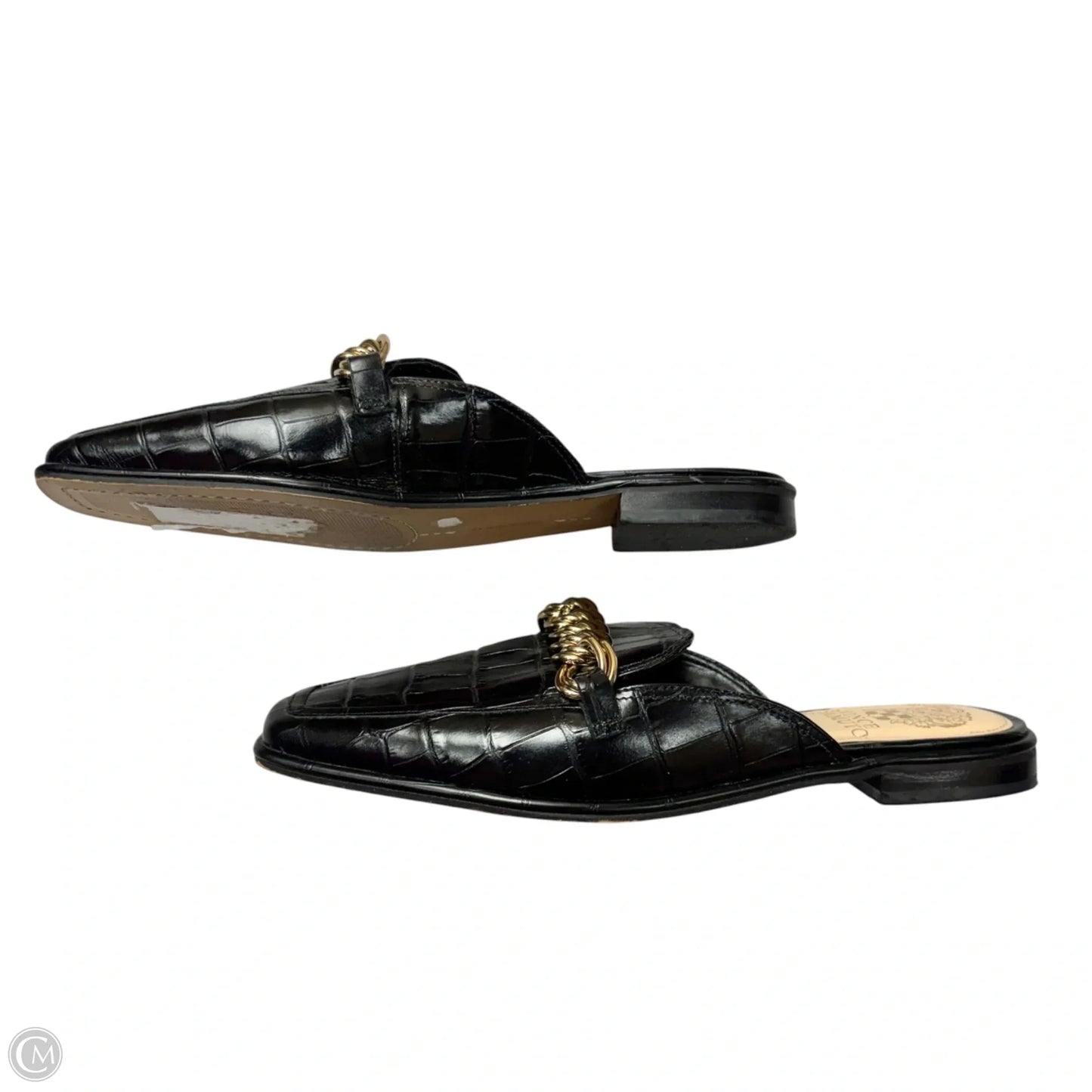 Shoes Flats By Vince Camuto In Black & Gold, Size: 7.5
