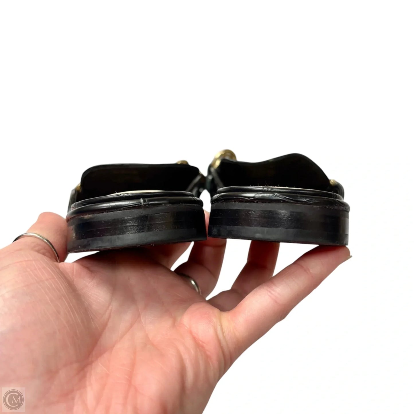 Shoes Flats By Vince Camuto In Black & Gold, Size: 7.5