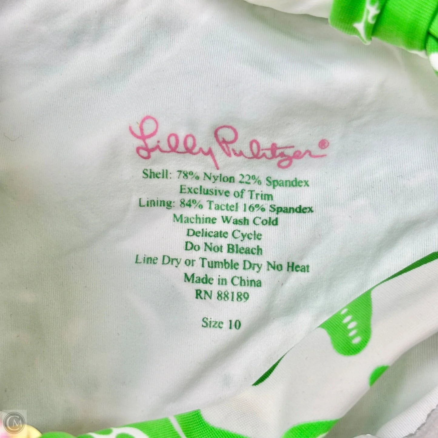 Swimsuit Designer By Lilly Pulitzer In Green & Pink, Size: 10