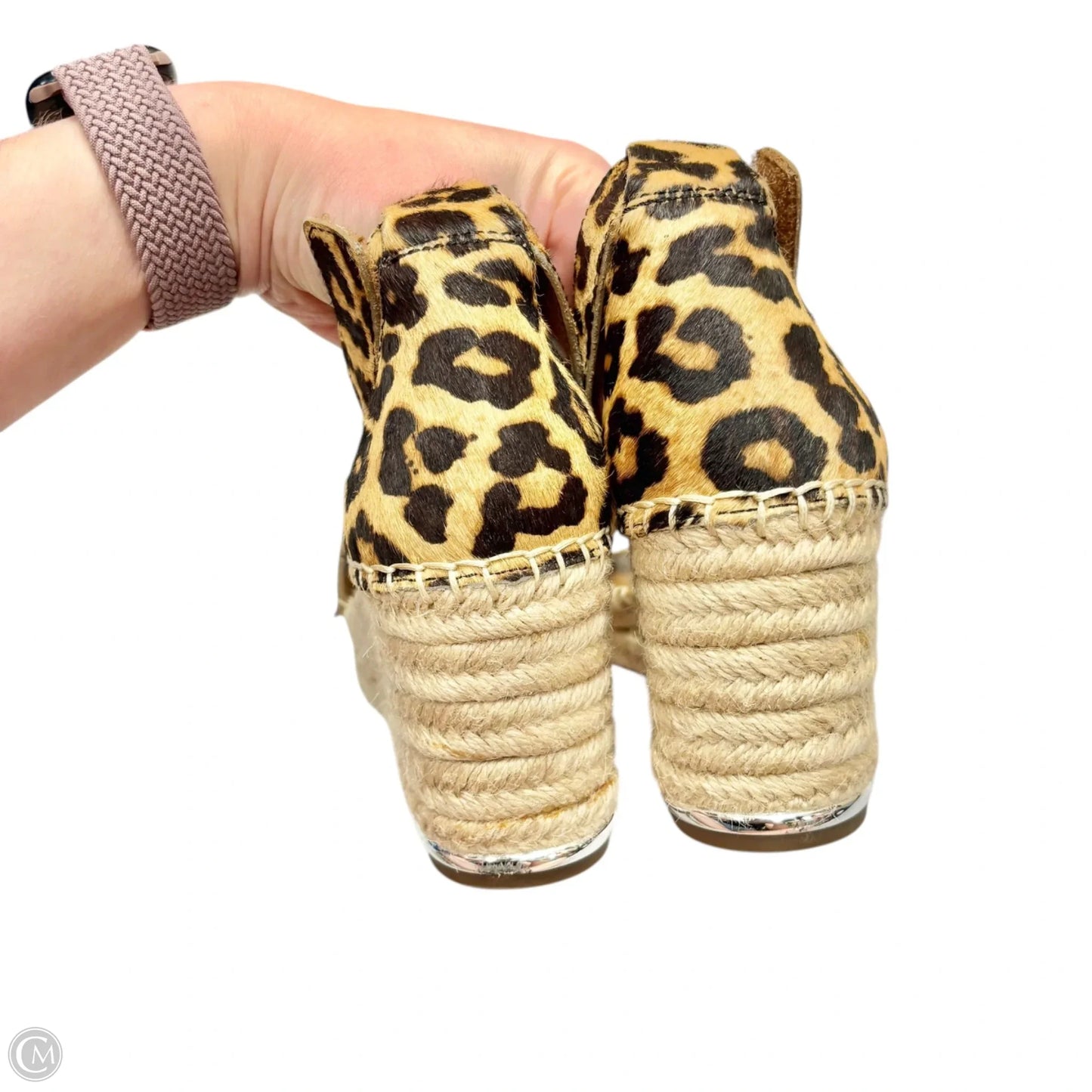 Sandals Heels Wedge By Franco Sarto In Leopard Print, Size: 8