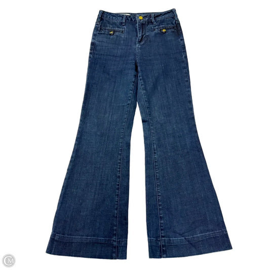 Jeans Flared By Pilcro In Blue Denim, Size: 0
