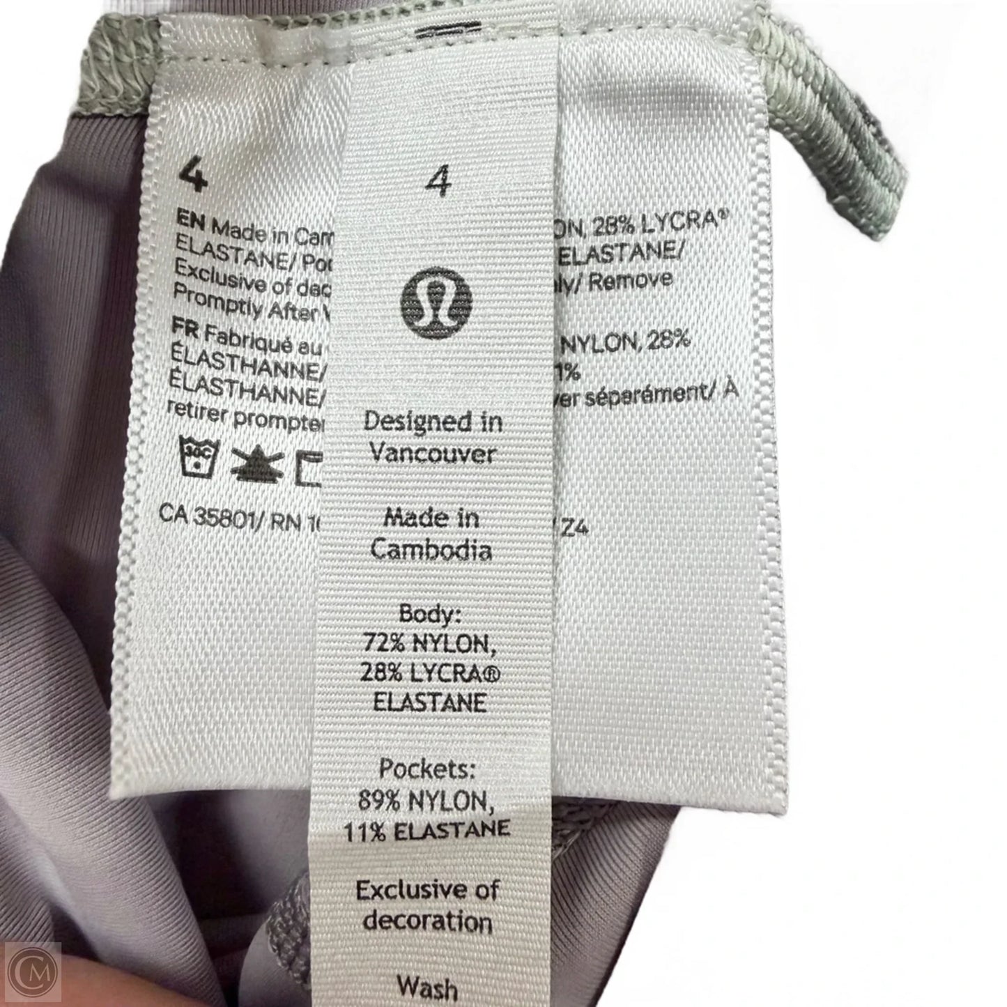 Athletic Leggings By Lululemon In Purple, Size: 4