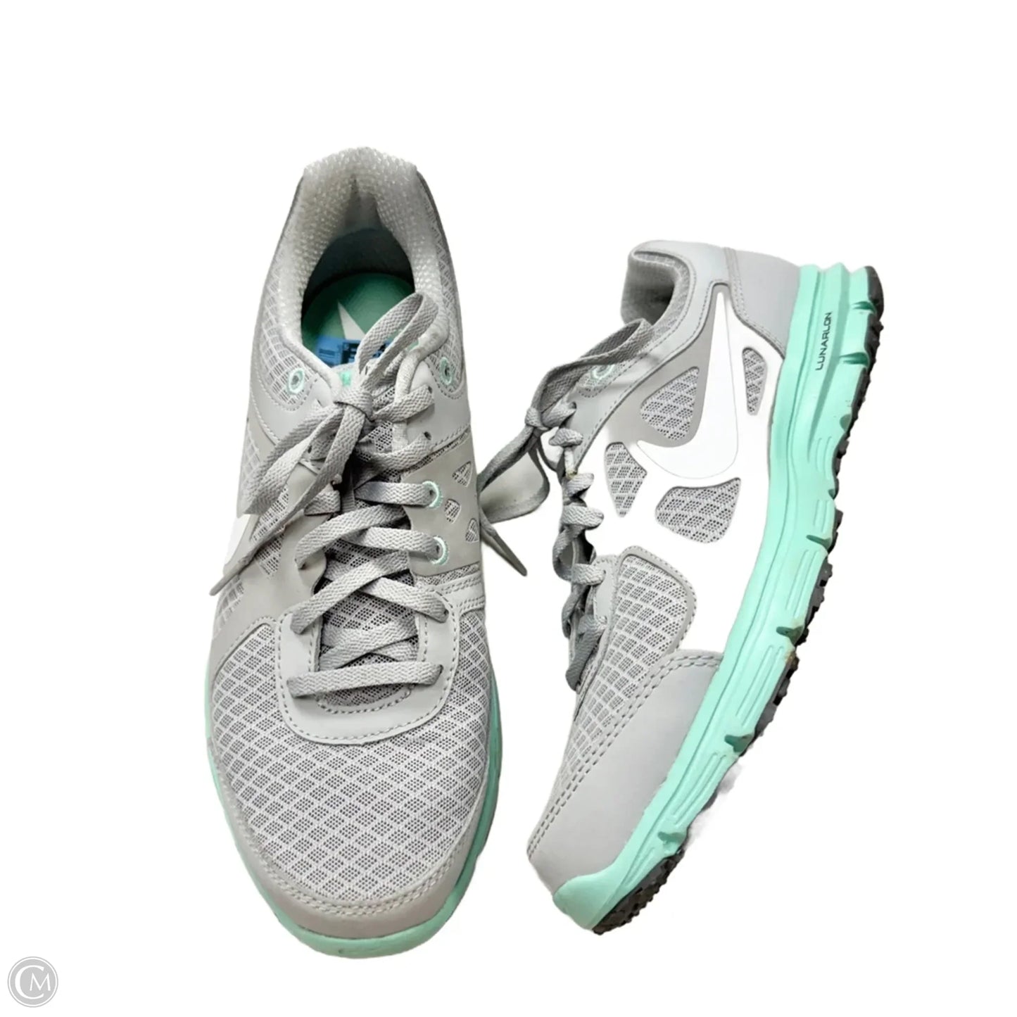 Shoes Athletic By Nike In Grey & Orange, Size: 9