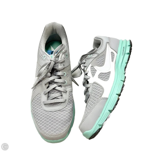 Shoes Athletic By Nike In Grey & Orange, Size: 9