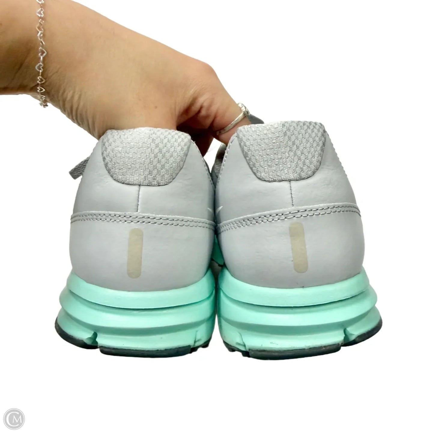 Shoes Athletic By Nike In Grey & Orange, Size: 9