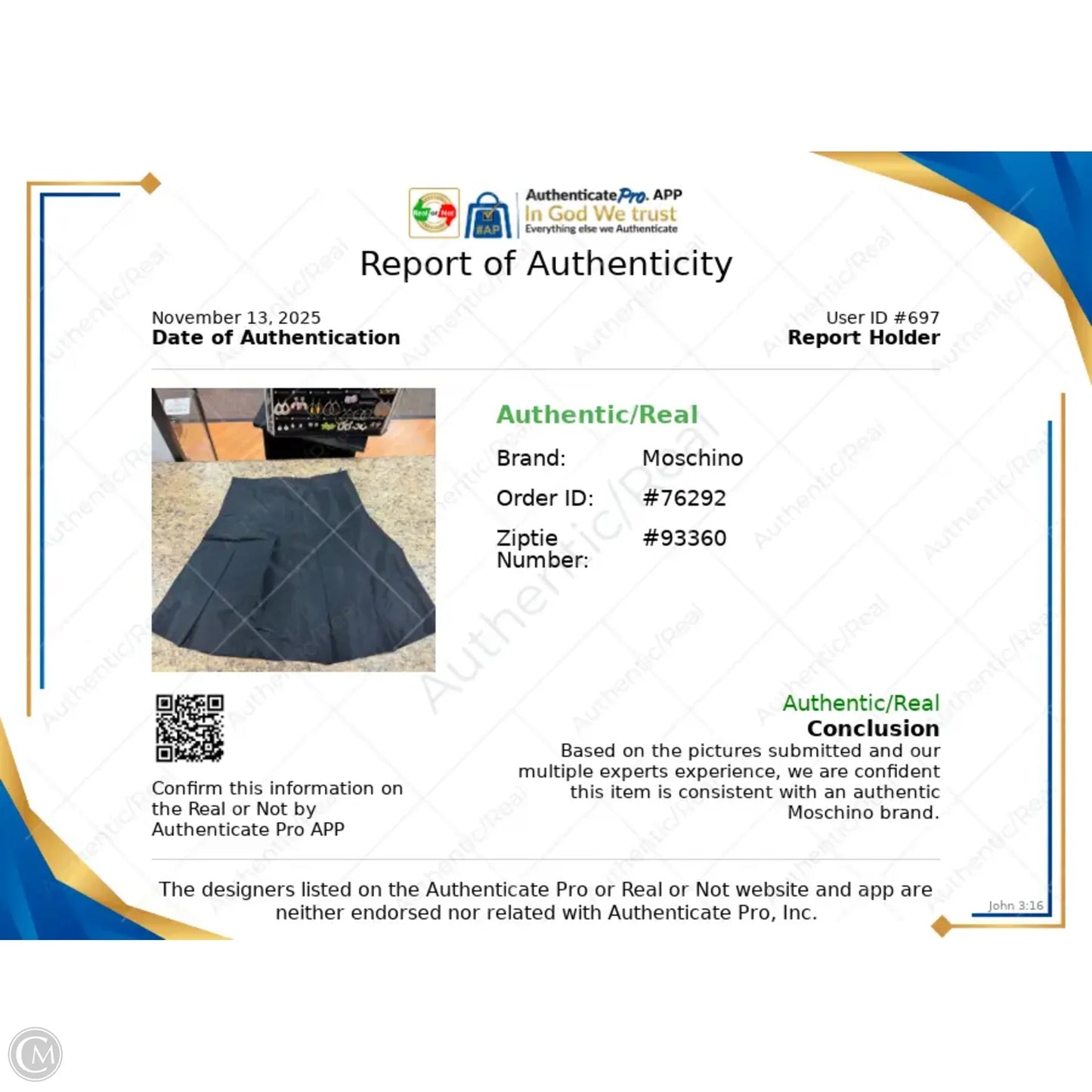 Skirt Luxury Designer By Moschino In Black, Size: 12