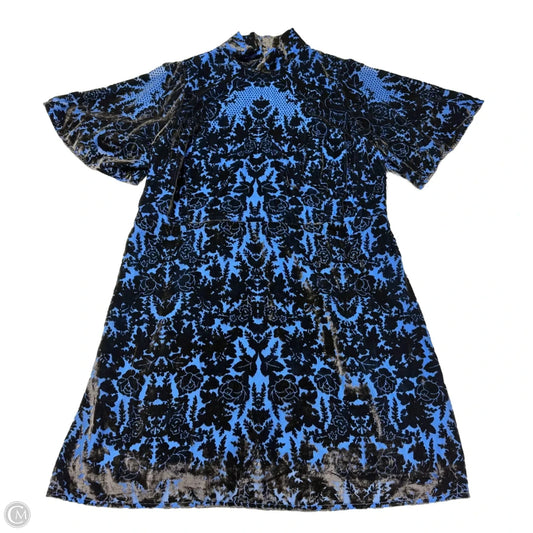Dress Casual Midi By Anthropologie In Black & Blue, Size: Xl
