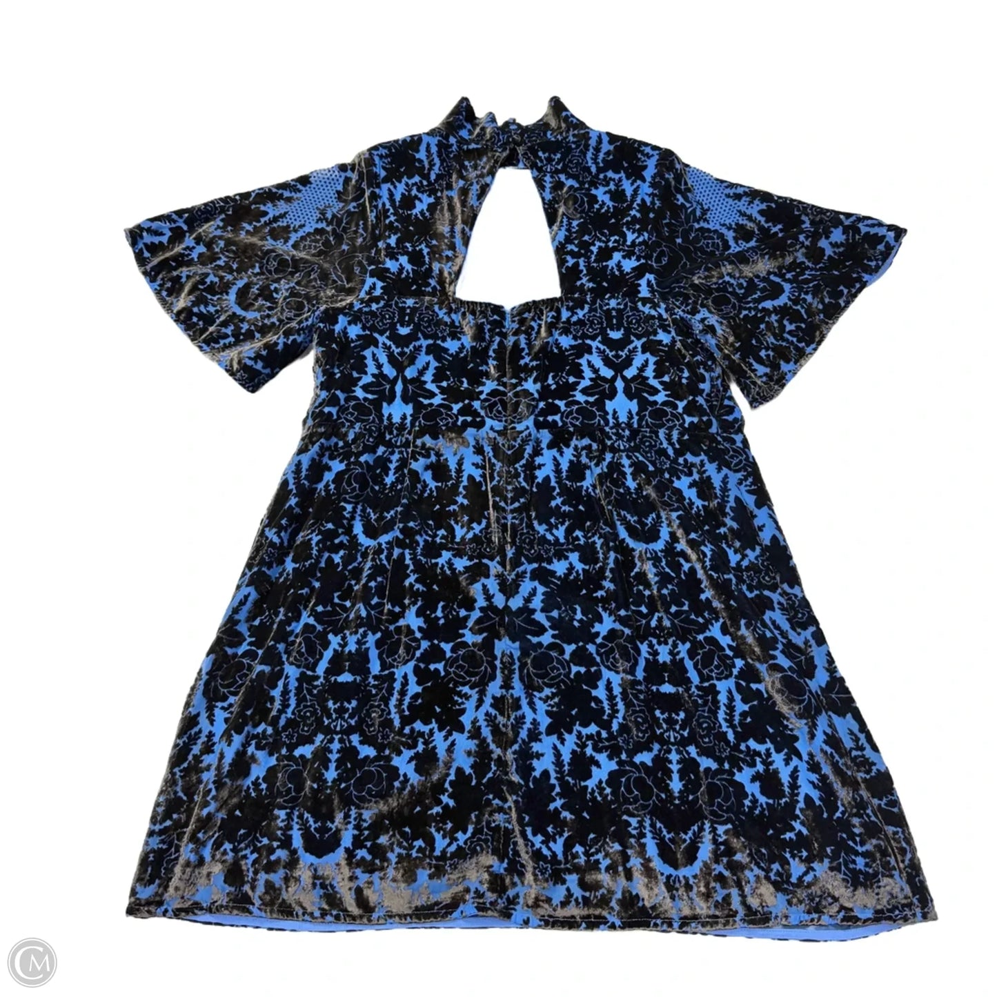 Dress Casual Midi By Anthropologie In Black & Blue, Size: Xl