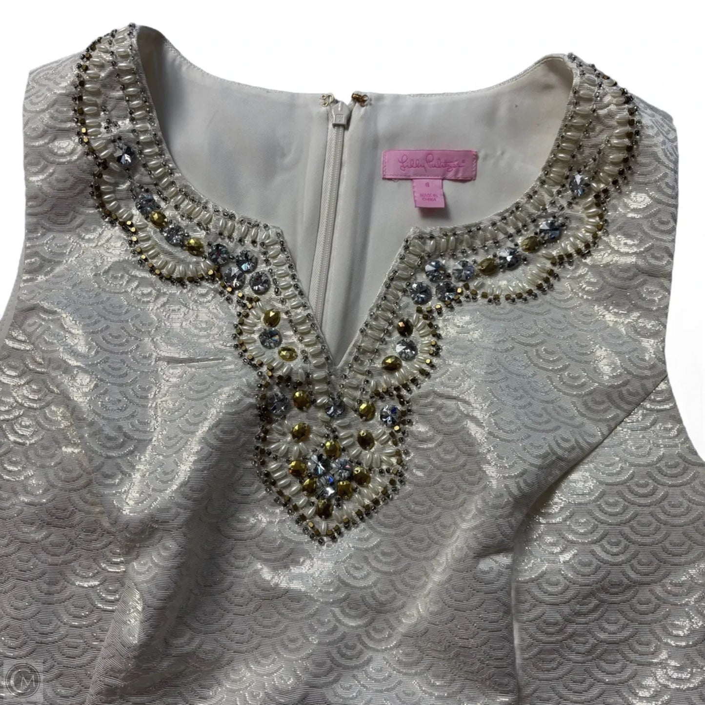 Top Sleeveless Designer By Lilly Pulitzer In Cream, Size: S