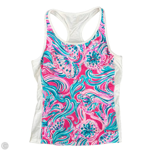 Athletic Tank Top By Fila In Blue & Pink, Size: M