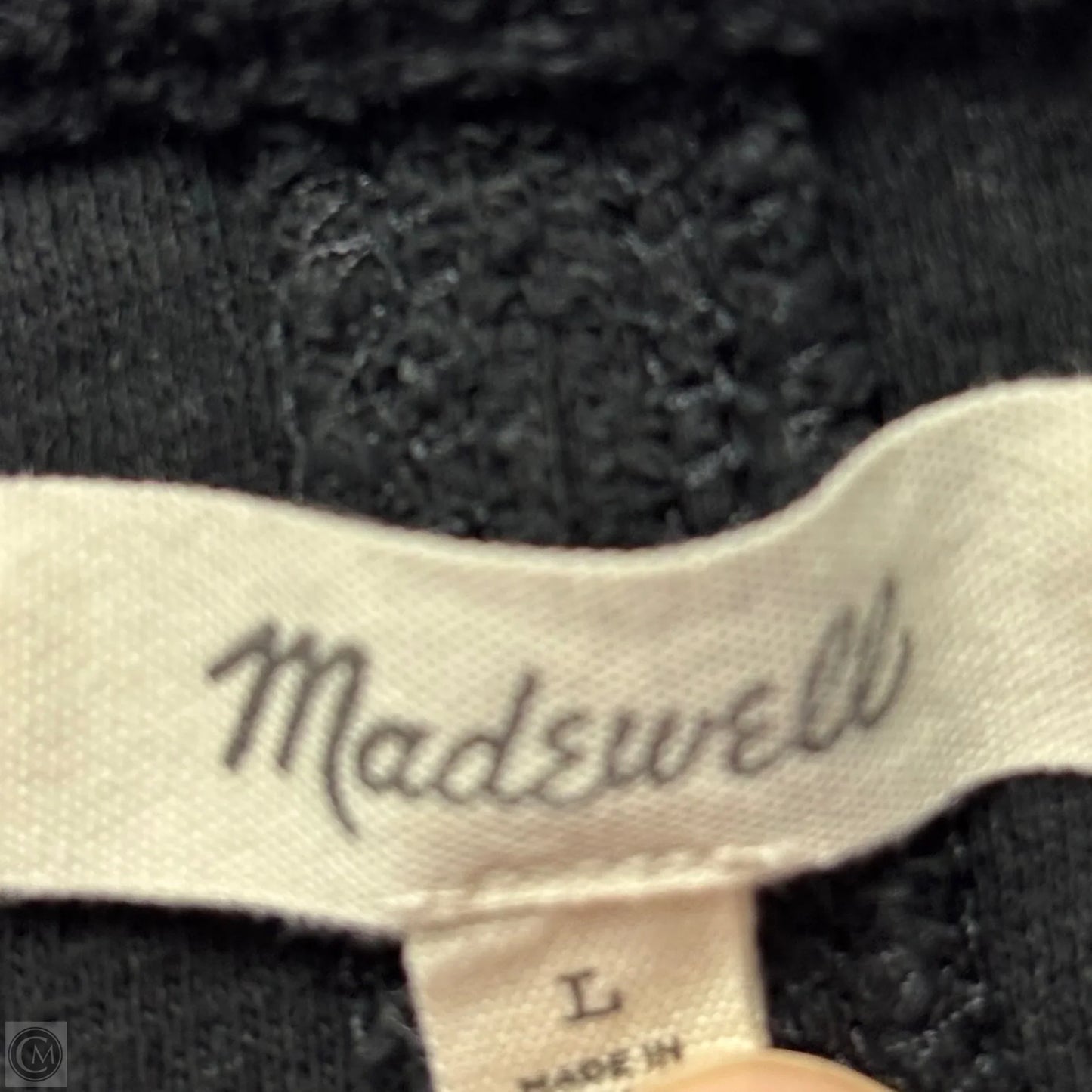 Top Long Sleeve By Madewell In Black, Size: L
