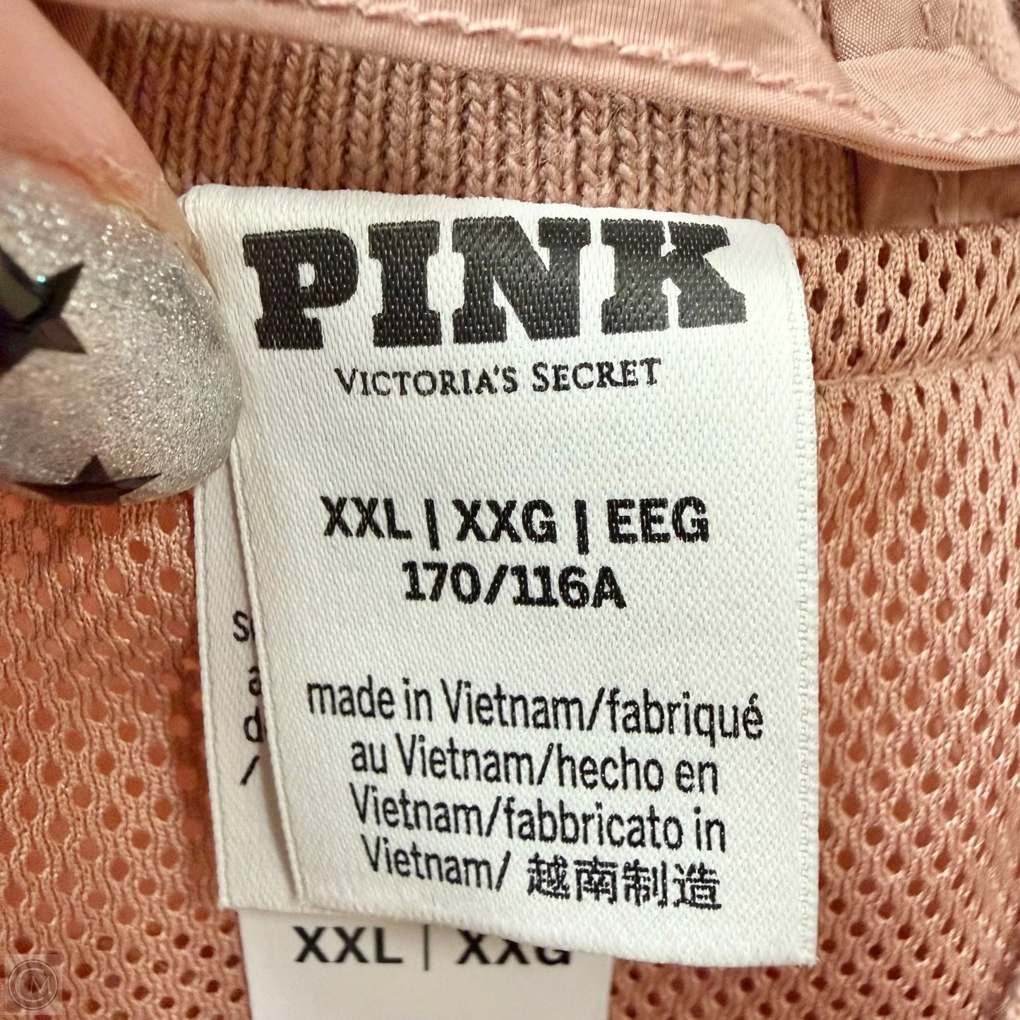 Jacket Puffer & Quilted By Pink In Pink, Size: Xxl