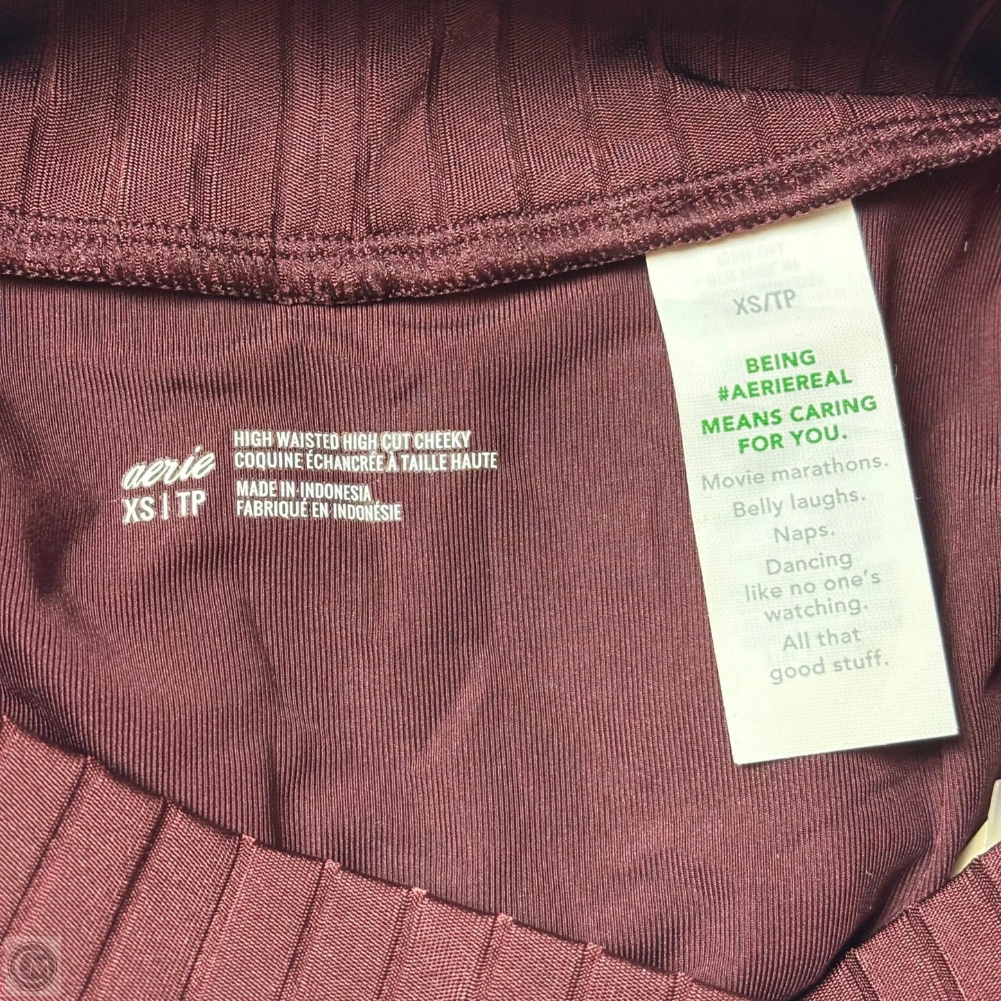 Swimsuit 2pc By Aerie In Maroon, Size: Xs