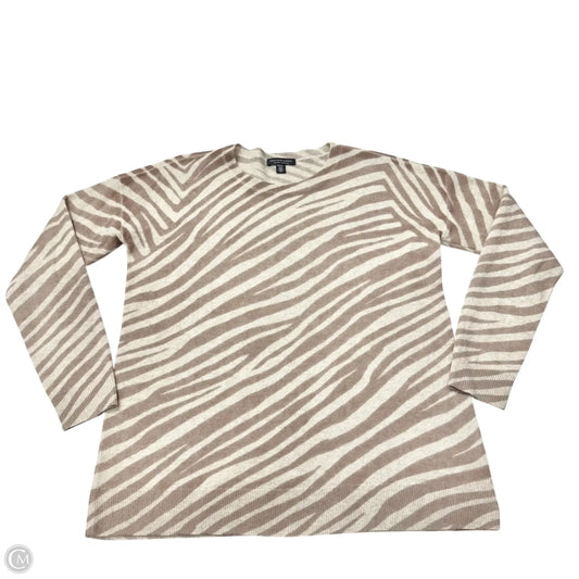 Sweater Cashmere By Saks Fifth Avenue In Animal Print, Size: M