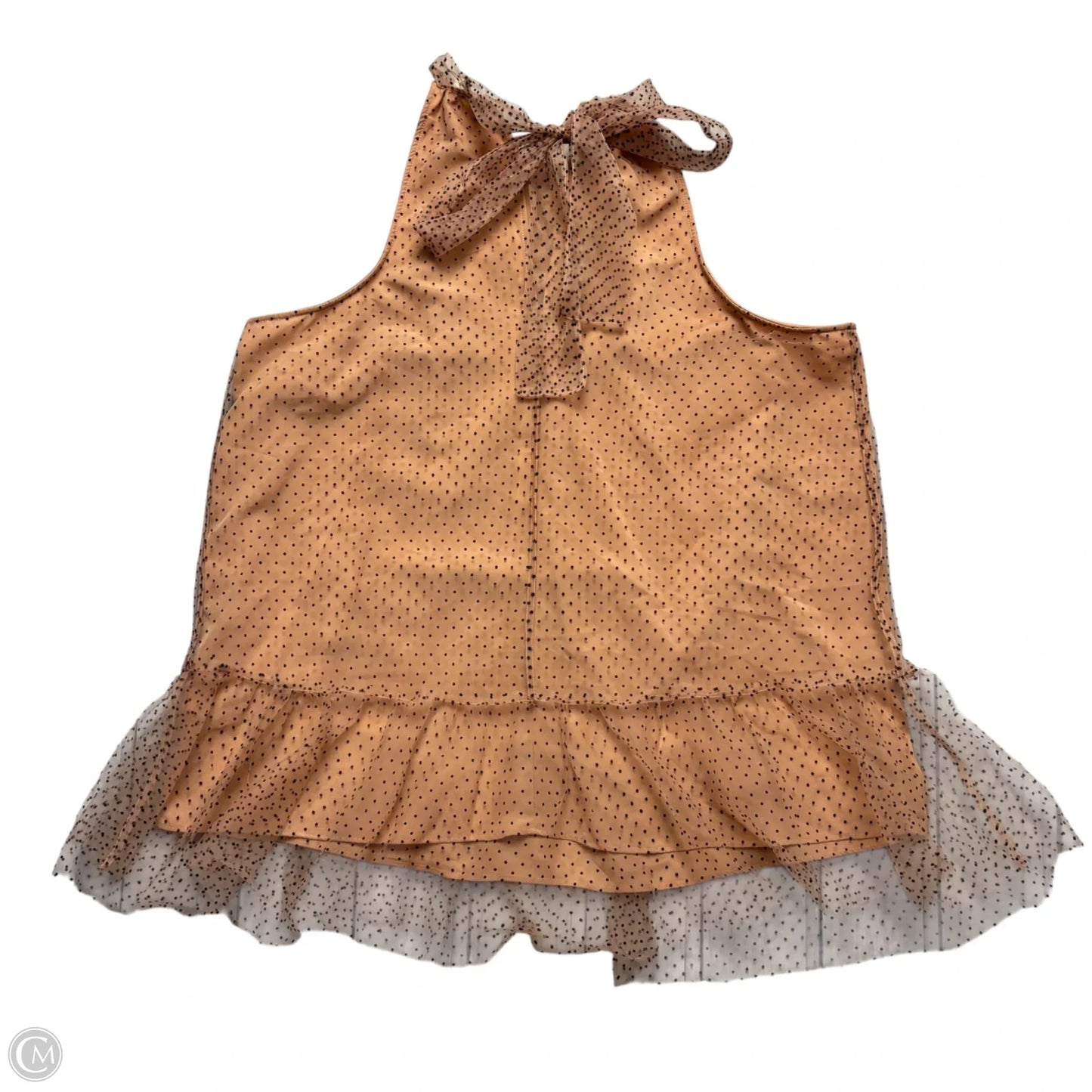 Top Sleeveless By Anthropologie In Black & Tan, Size: 1x