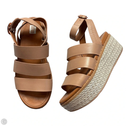 Sandals Heels Platform By Fitflop In Tan, Size: 7
