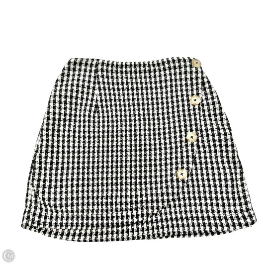Skirt Mini & Short By Maeve In Black & White, Size: 0