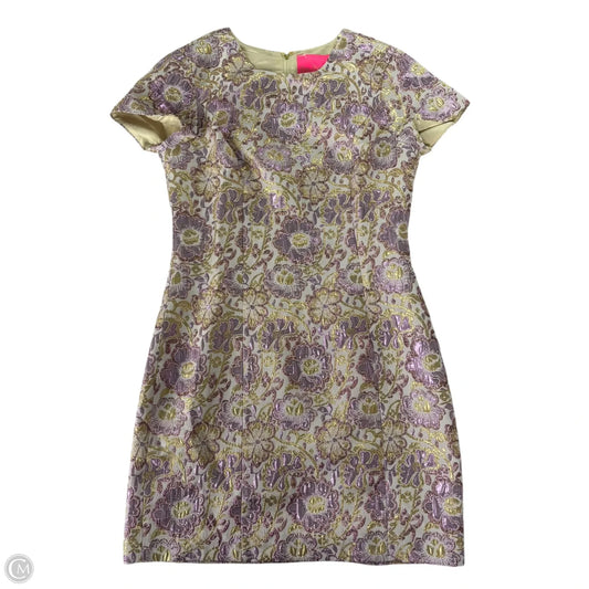 Dress Designer By Lilly Pulitzer In Gold & Purple, Size: 4